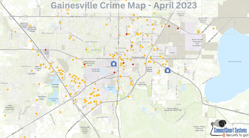 April Gainesville Crime Map 1