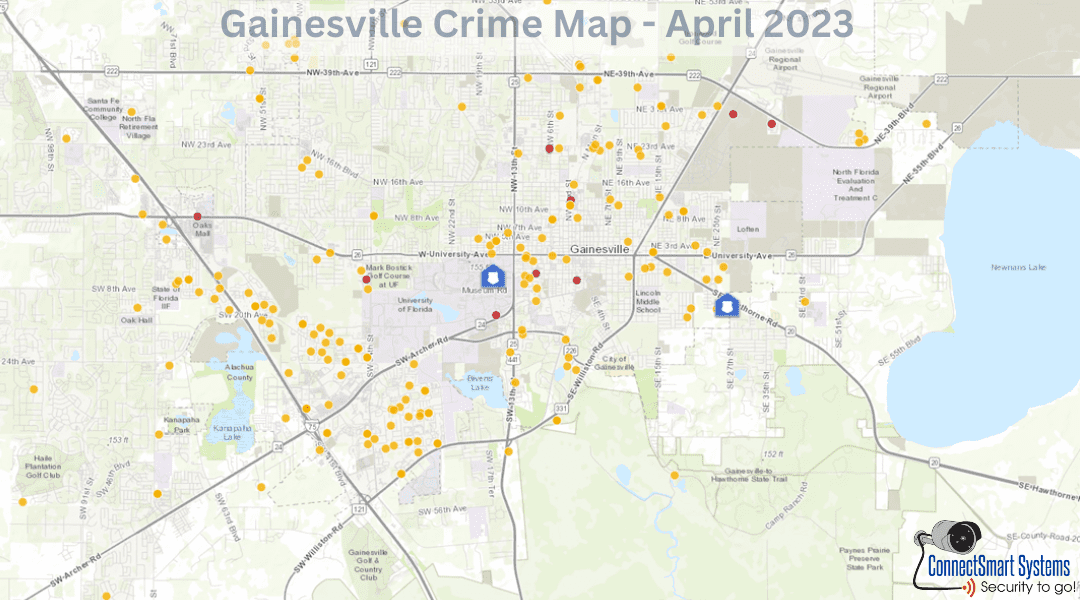 April Gainesville Crime Map 1